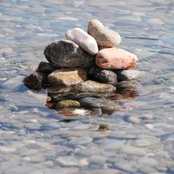 Cairn in Flood. Copyright © 2008 Edwin Neeleman