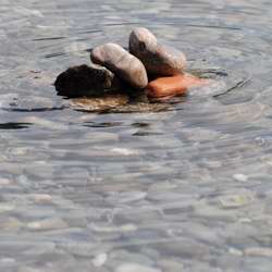 Cairn in Flood. Copyright (c) 2008 Edwin Neeleman