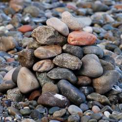 Cairn in Flood. Copyright (c) 2008 Edwin Neeleman